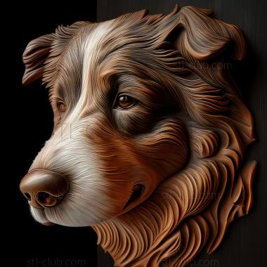 3D model st Australian Shepherd dog (STL)